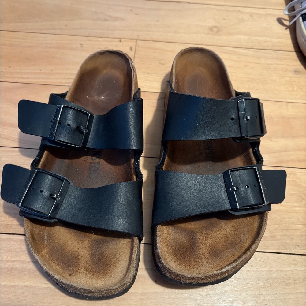 Birkenstock Black Leather Sandals